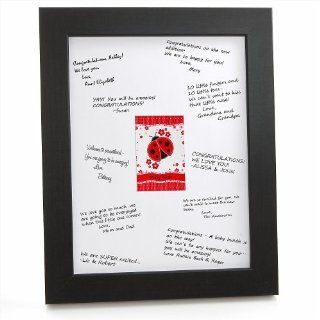 Modern Ladybug   Personalized Baby Shower Print with Signature Mat Toys & Games