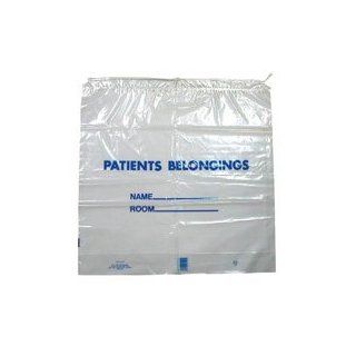 DSPB01C PT# DSPB01C  Bag Patient Belonging 20x20" Clear Blue Drawstring 250/ by, Donovan Industries Health & Personal Care