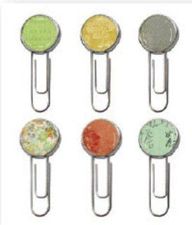 Kaisercraft Lush Embellishment Pack Epoxy Top Paper Clips, 6 Per Package