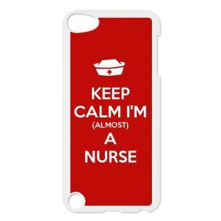 Keep Calm I'm almost a Nurse red design Protective Back Case Cover for Apple IPod Touch 5 Cell Phones & Accessories