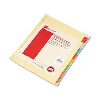 Universal 20840 Economical Insertable Index, Multicolor Tabs, 8 Tab, Letter, Buff, 24 Sets/Box  Binder Index Dividers 