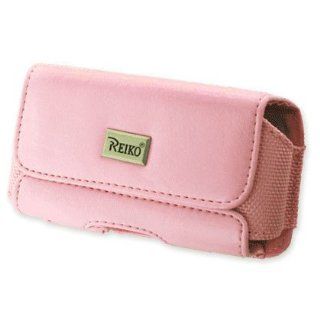 New Fashionable Leather Large Size Pouch Protective Carrying Cell Phone Case Size for Apple iPhone 4 16GB 32GB / 3GS   16GB 32GB 3G   8GB (It will fit the cell phone already with a Rubber / Silicon Cover into this Leather case)   Pink Cell Phones & Ac