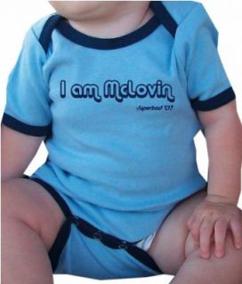 One Liners SUPERBAD "I AM MCLOVIN" MOVIE LINE ONESIE  All Colors Novelty T Shirts Clothing