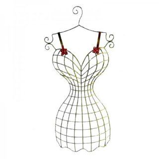 37.75" Wire Dress Form on Hanger (Antique Bronze) (16.14"W x 37.01"H x 5.91"D)