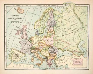 1930 Print Map Europe Treaty Versailles Peace British Isles USSR Poland Germany   Relief Line block Map  