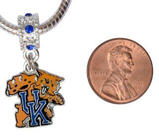 University of Kentucky Charm with Connector Will Fit Pandora, Troll, Biagi and More. Can Also Be Worn As a Pendant  Sports Fan Necklaces  Sports & Outdoors