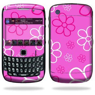 Protective Skin Decal Cover for Blackberry Curve 8500, 8520, 8530 Cell Phone Sticker Skins Flower Power Cell Phones & Accessories