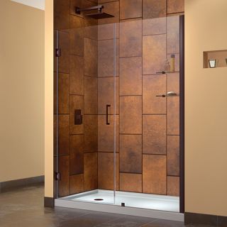 Dreamline SHDR20597210S06 Frameless Shower Door, 59 to 60 Unidoor Hinged, Clear 3/8 Glass Oil Rubbed Bronze