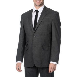 Perry Ellis Mens Medium Grey Striped Suit Separate Vest