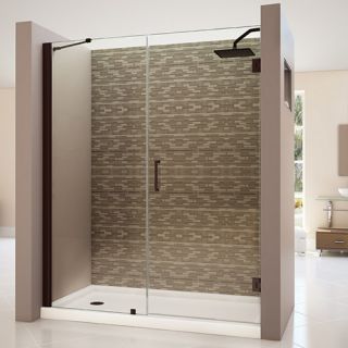 Dreamline SHDR2057721006 Frameless Shower Door, 57 to 58 Unidoor Hinged, Clear 3/8 Glass Oil Rubbed Bronze