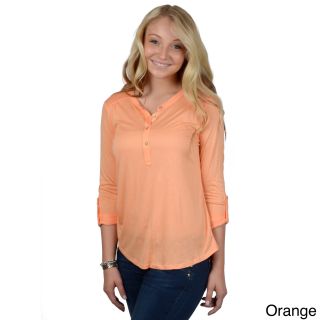 Hailey Jeans Co Hailey Jeans Co. Juniors Roll sleeve Knit Top Orange Size S (1  3)