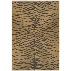 Indoor/outdoor Gold/natural Tiger Pattern Rug (53 X 77)