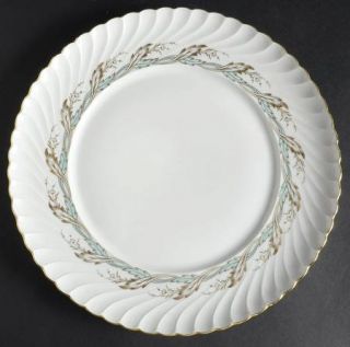 Royal Tettau Princess Blue/Green (Plat. Trim) Dinner Plate, Fine China Dinnerwar