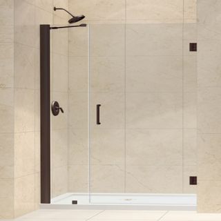 Dreamline SHDR2037721006 Frameless Shower Door, 37 to 38 Unidoor Hinged, Clear 3/8 Glass Oil Rubbed Bronze