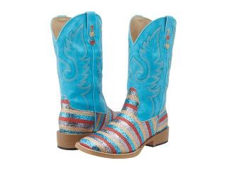 Roper Glitter Stripes Boot Cowboy Boots (Blue)