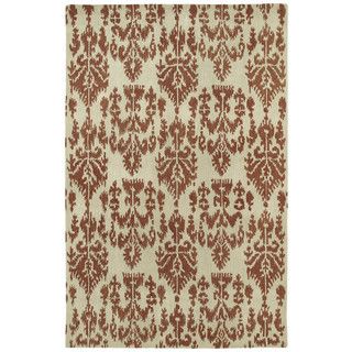 Swanky Terracotta Ikat Wool Rug (96 X 13)