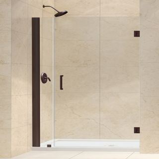 Dreamline SHDR2033721006 Frameless Shower Door, 33 to 34 Unidoor Hinged, Clear 3/8 Glass Oil Rubbed Bronze