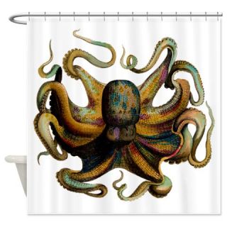  Colorful Octopus Swirling Tentacles Shower Curtain