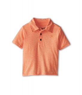 Hurley Kids Dialed Triblend Polo Boys Short Sleeve Pullover (Orange)