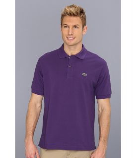Lacoste Classic Pique Polo Shirt Mens Short Sleeve Knit (Purple)