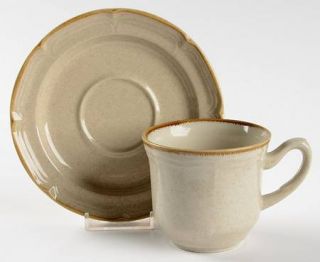 Hearthside Classics, The Flat Cup & Saucer Set, Fine China Dinnerware   Stonewar