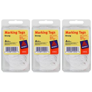 Avery White Strung Marking Tags (3 Packs Of 100)