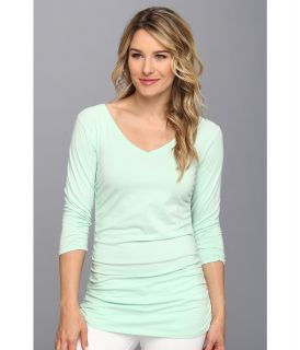 Pendleton Ruched Tee Womens Long Sleeve Pullover (Green)