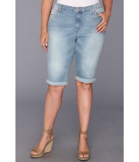 DKNY Jeans Plus Size Dirty Dancing Short in Icy Brook Wash Womens Shorts (Blue)