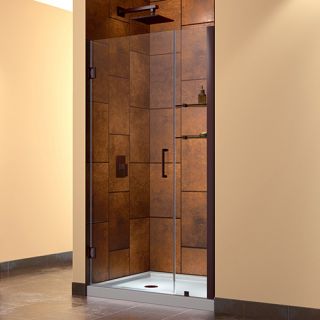 Dreamline SHDR20427210S06 Frameless Shower Door, 42 to 43 Unidoor Hinged, Clear 3/8 Glass Oil Rubbed Bronze