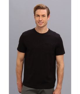 Calvin Klein S/S Solid Crew Neck w/ Rib Inserts Mens T Shirt (Black)