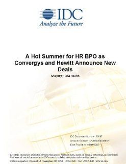 A Hot Summer for HR BPO as Convergys and Hewitt Announce New Deals Robert Blumstein Books