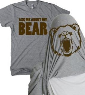 Ask Me About My Angry Bear T Shirt Funny Bear Flip Shirt Bears Flipover Tee at  Mens Clothing store Fashion T Shirts