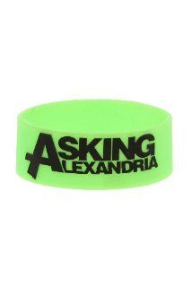Asking Alexandria Logo Lime Rubber Bracelet Jewelry
