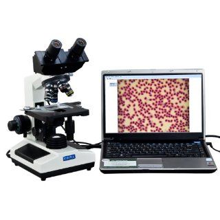 OMAX 40X 2000X Digital Binocular Biological Compound Microscope with Built in 3.0MP USB Camera and Double Layer Mechanical Stage