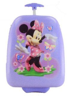 Birthday Gift Special   Disney Minnie Mouse Travel Rolling Suitcase for Kid and Bonus Mickey Mouse Bifold Wallet Set, Size Approximately 18" Toys & Games