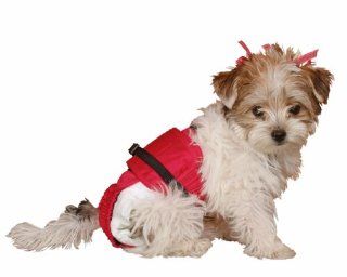 SammyDoo Pet Diaper Wrap Fits, Approximately 3 Pound to 6 Pound, 8 to 11 Inch, Girth 14 to 18 Inch, X Small Red  Pet Training And Behavioral Aids 