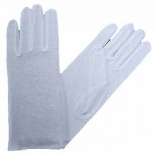 Luxury Divas Women's White Stretchy Cotton Gloves Clothing