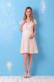 Sweet Mommy Satin Trimming Lace Maternity and Nursing Dress PKM