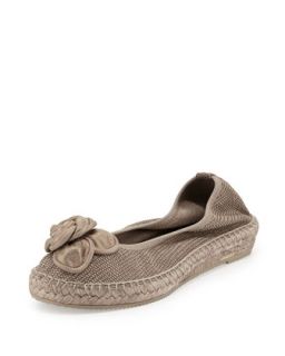 Andre Assous Cleo Leather Espadrille Flat, Pewter