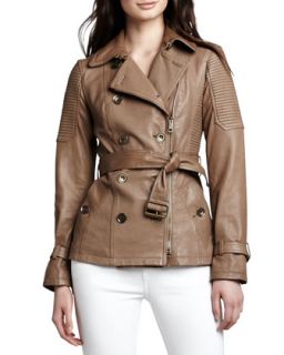Burberry Brit Moto Leather Trench Jacket
