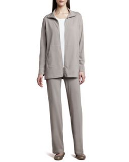 Eileen Fisher Organic Cotton Zip Jacket, Tee & Pants, Petite