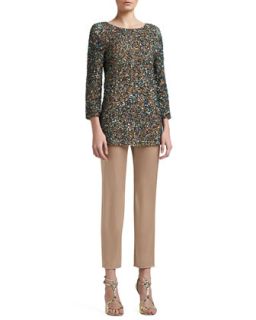 Lafayette 148 New York Dominique Hand Beaded Cropped Sweater