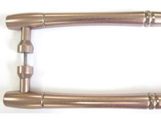 Nouveau Bamboo Back to Back Door Pull   Antique Copper   Cabinet And Furniture Pulls  