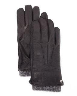 UGG Australia Mens 2 in 1 Whipstitch Gloves, Black