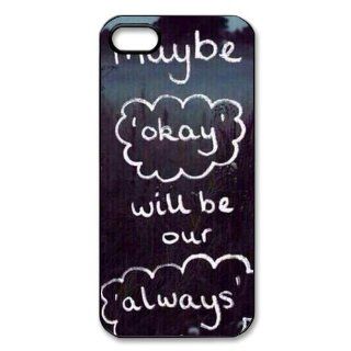 Funny Okay The Fault in Our Stars Quotes Protective Iphone 5/5S Case Back Case Cover for Iphone 5/5S Cell Phones & Accessories