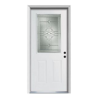 ReliaBilt 2 Panel Prehung Inswing Steel Entry Door Prehung (Common 80 in x 36 in; Actual 81.75 in x 37.5 in)