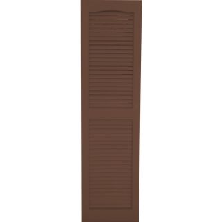 Severe Weather 2 Pack Brown Louvered Vinyl Exterior Shutters (Common 71 in x 15 in; Actual 70.5 in x 14.5 in)