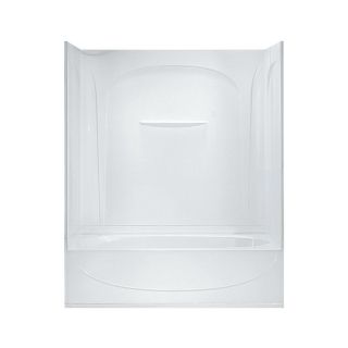 Sterling Acclaim AFD White Fiberglass and Plastic Wall and Floor 4 Piece Alcove Shower Kit with Bathtub (Common 60 in x 30 in; Actual 74.25 in x 60 in x 30 in)