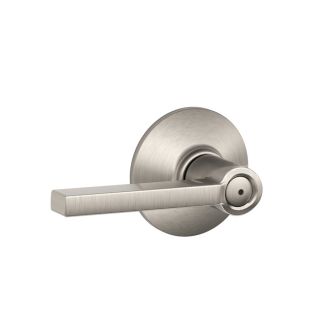 Schlage Latitude Satin Nickel Push Button Lock Residential Privacy Door Lever