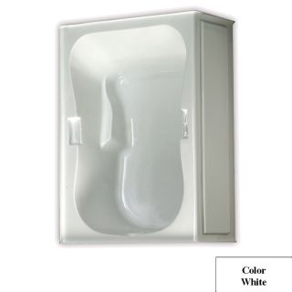 Laurel Mountain Hourglass Trade II 71.75 in L x 41.75 in W x 21.5 in H White Acrylic Hourglass Skirted Bathtub with Left Hand Drain